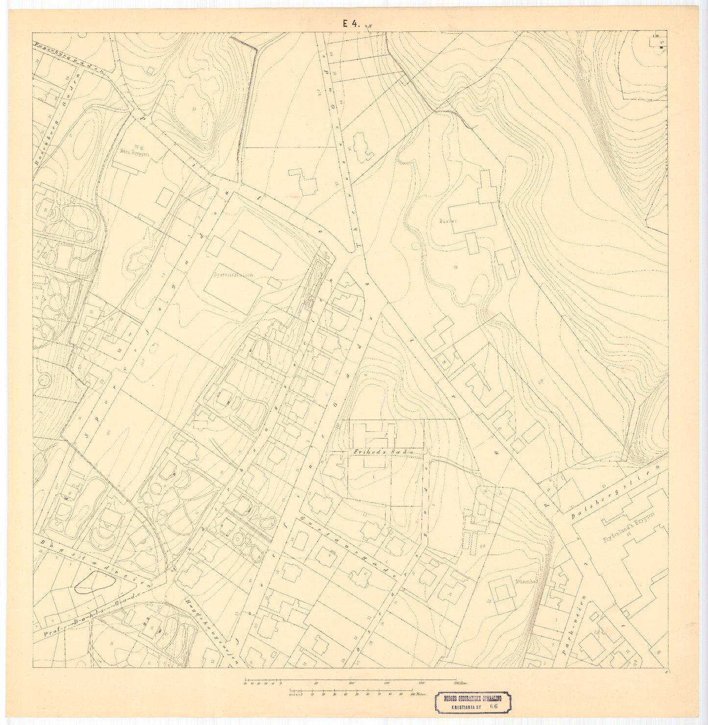 Kristiania amt nr 66E4: Detaljekart over Kristiania: Oslo