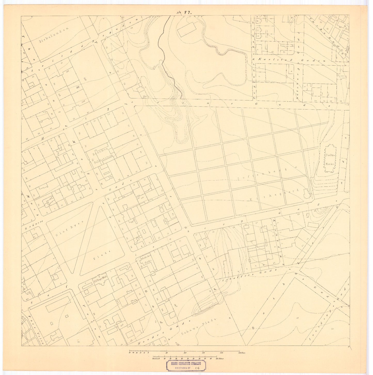 Kristiania amt nr 66F7: Detaljekart over Kristiania: Oslo