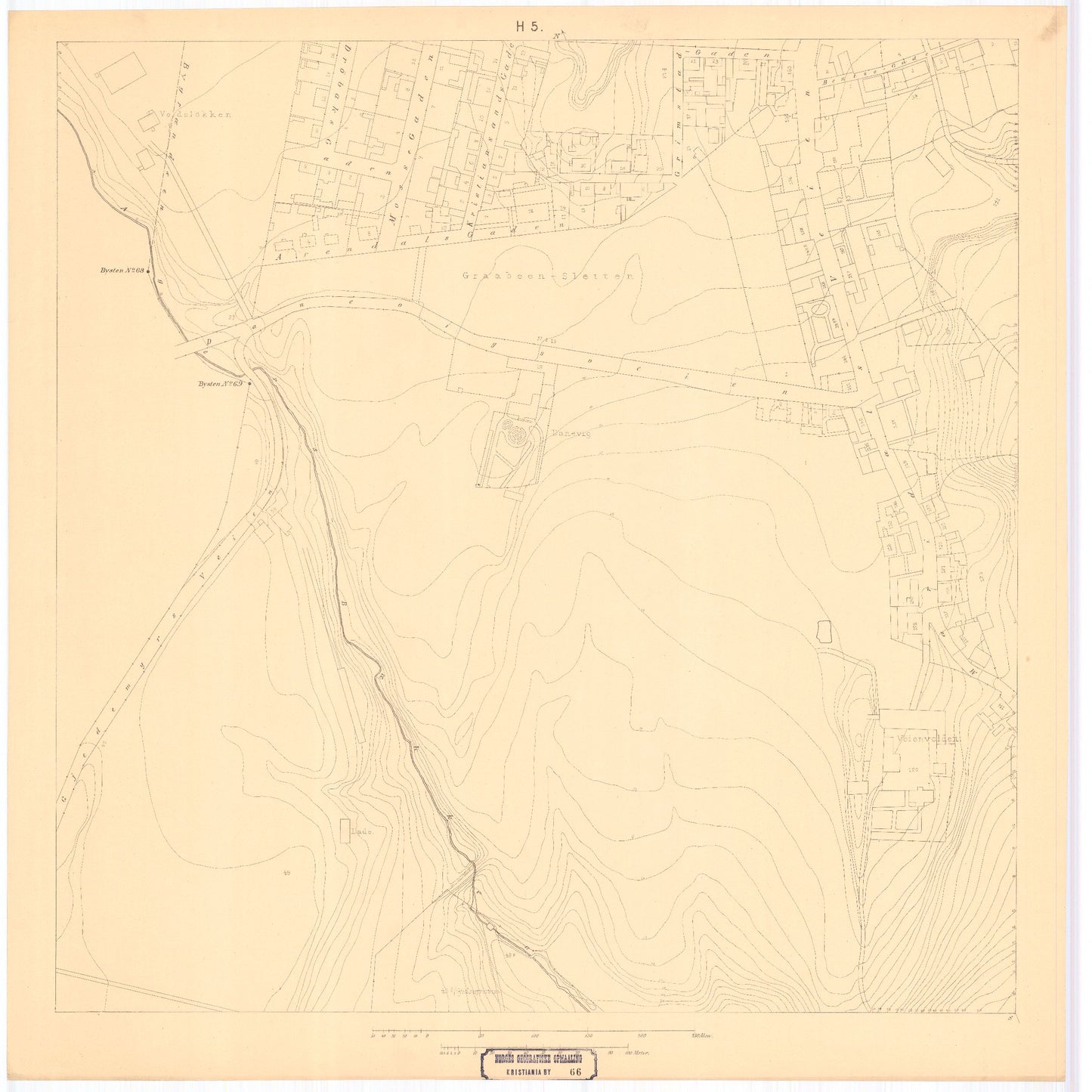 Kristiania amt nr 66H5: Detaljekart over Kristiania: Oslo