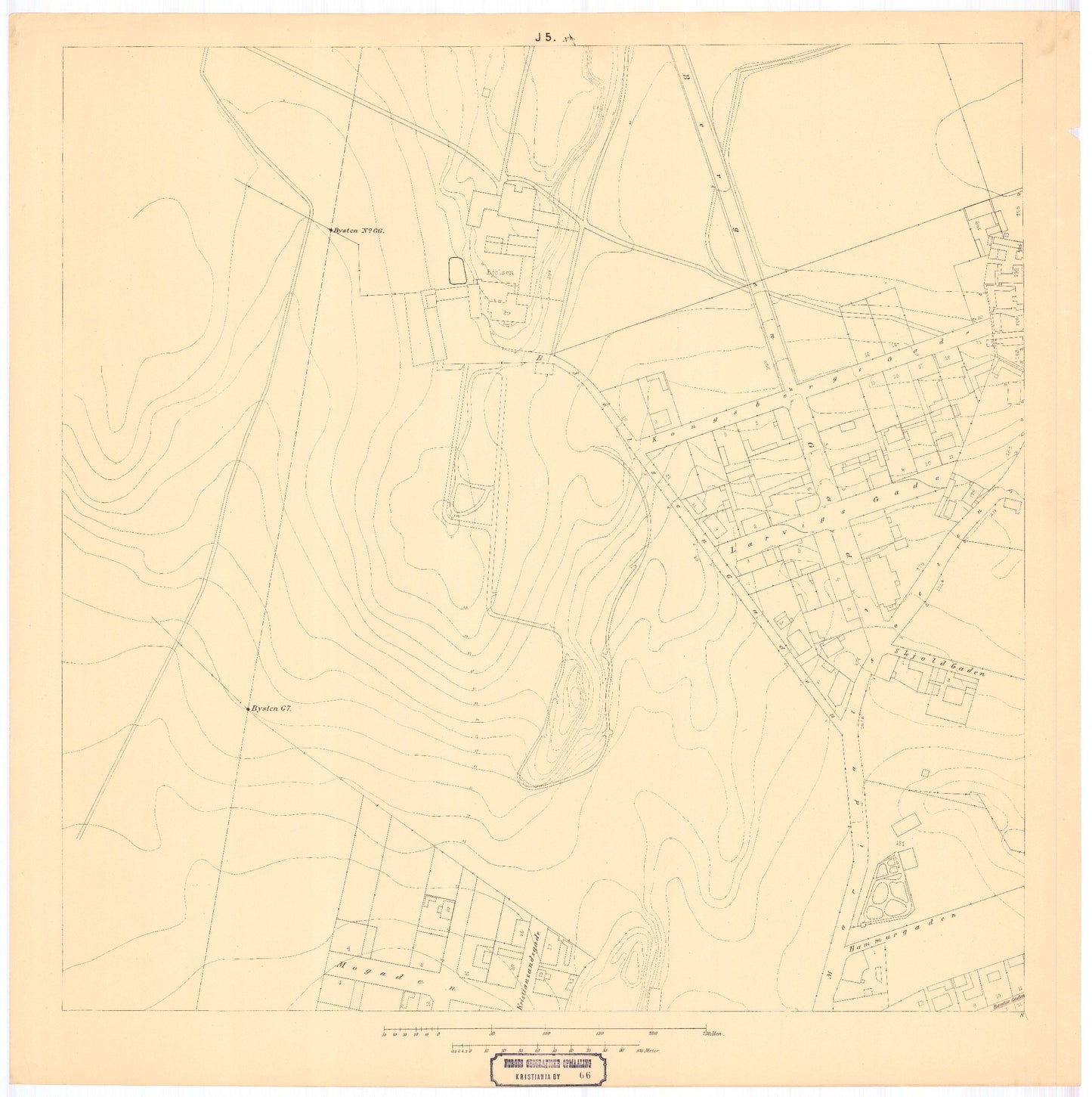 Kristiania amt nr 66J5: Detaljekart over Kristiania: Oslo