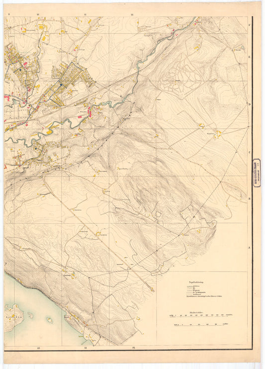 Kristiania amt nr 69: Kart over Kristiania med det Kristiania Bygningslov underlagte Bælte af Aker: Oslo