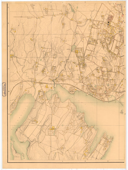 Kristiania amt nr 69: Kart over Kristiania med det Kristiania Bygningslov underlagte Bælte af Aker: Oslo