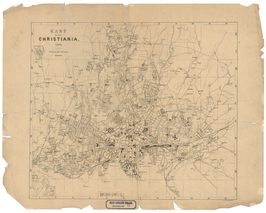 Kristiania amt nr 72: Kart over Kristiania: Oslo