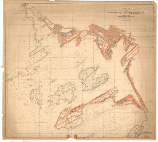 Kristiania 85-2: Kart over Kristiania havnedistrikt: Oslo