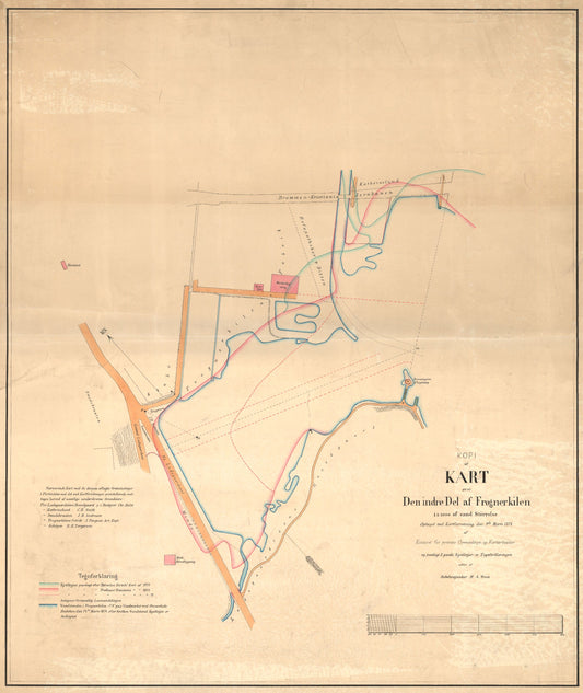 Kristiania amt nr 91: Kart over den indre del af Frognerkilen: Oslo
