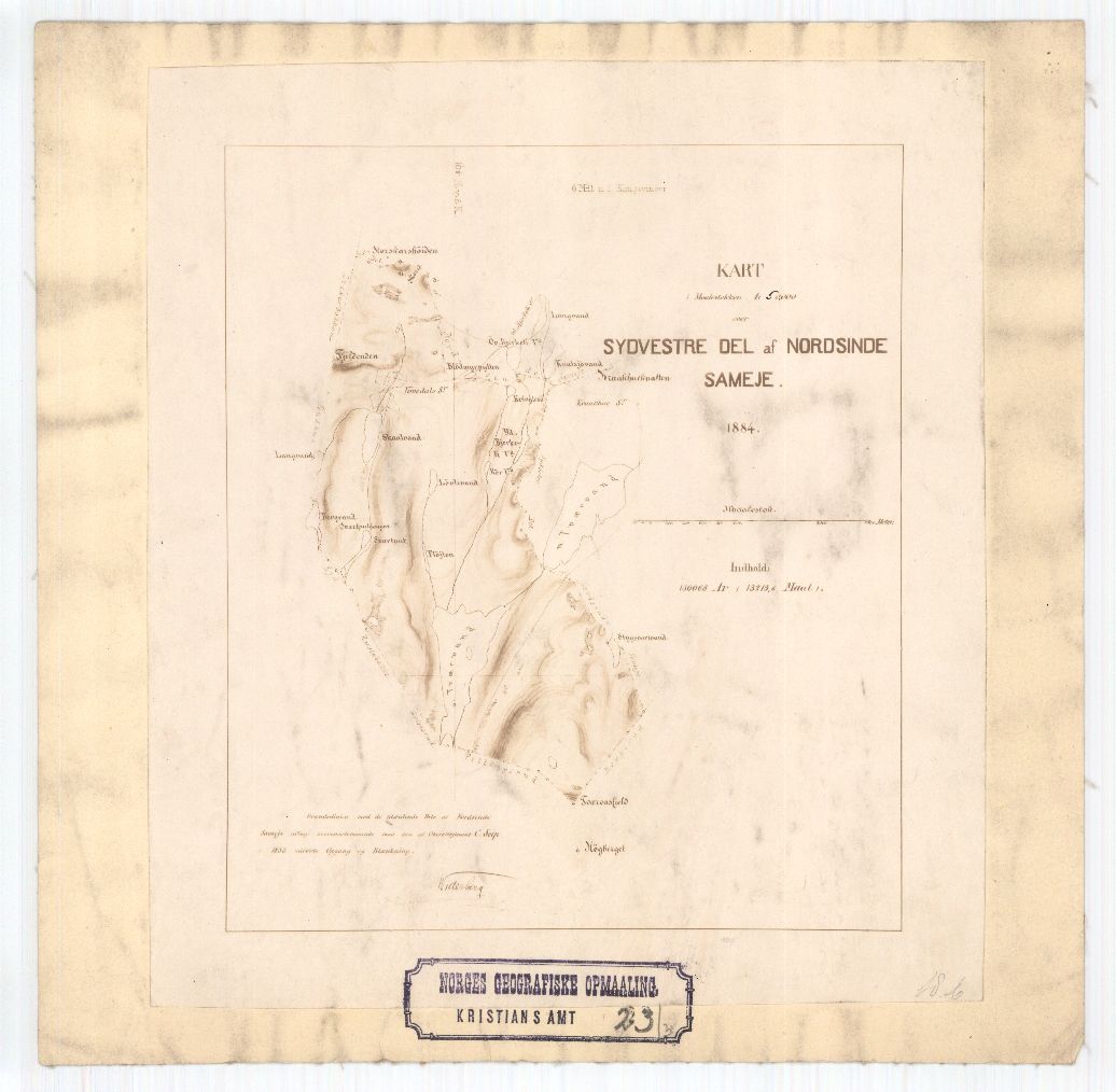 Kristians-amt nr 23-3: Kart over Nordsinde Sameie og Vasli Skov: Oppland
