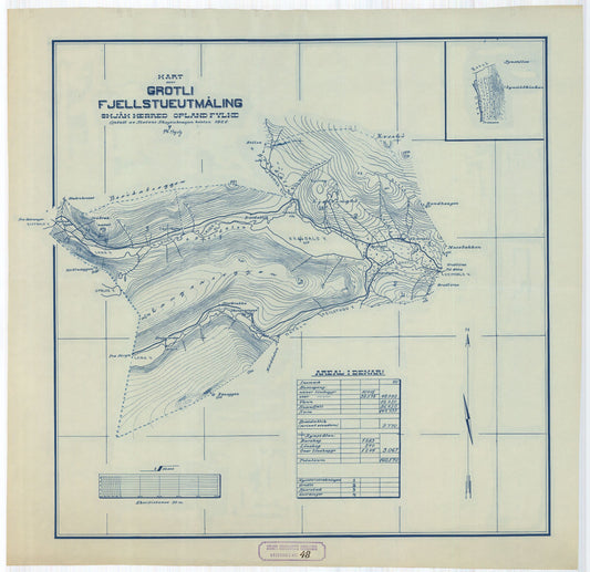 Kristians-amt-48-1: Kart over Grotli Fjellstue: Oppland