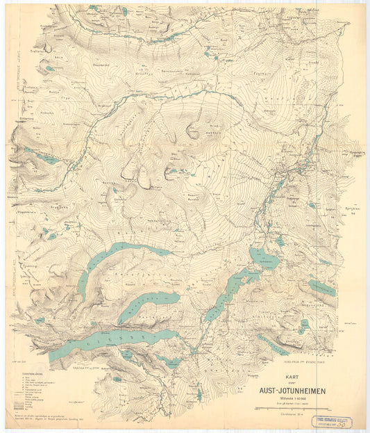 Kristians-amt nr 50: Kart over Aust-Jotunheimen: Oppland