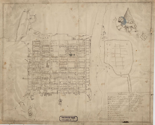 Lister og Mandals amt nr 15: Kart over Christianssands By: Vest-Agder