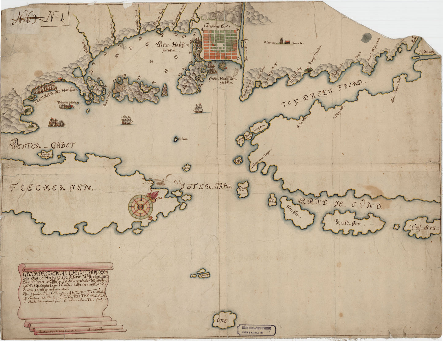 Lister og Mandals amt nr 1: Grundritsen af Christiandsands Bye: Vest-Agder