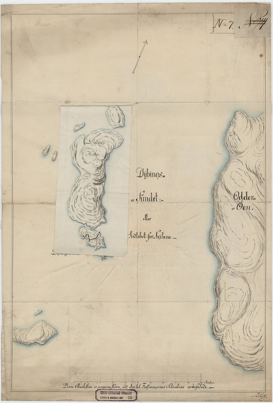 Lister og Mandals amt nr 26: Plan over Dybingssundet ved Christianssand: Vest-Agder