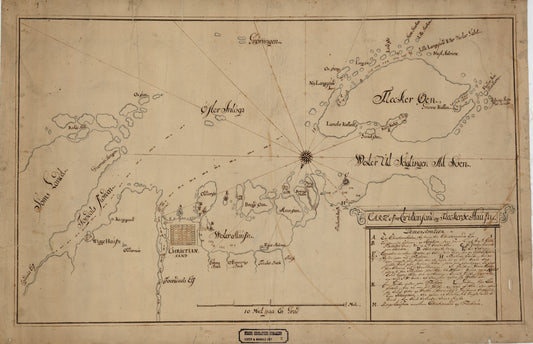 Lister og Mandals amt nr 2: Carte ofver Christianssand og Flecherør Haufn: Vest-Agder