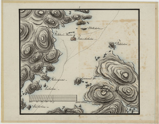 Lister og Mandals amt nr 34: Kartskisse over Situationen ved Flekkerø: Vest-Agder