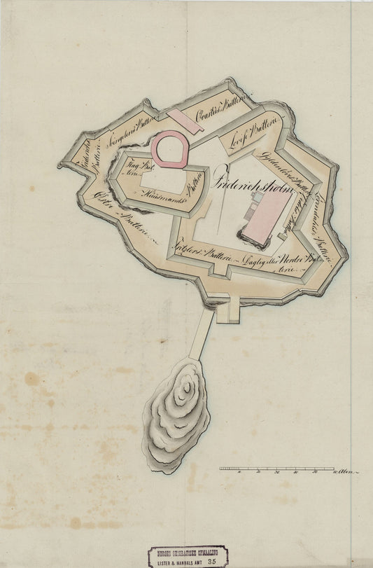 Lister og Mandals amt nr 35: Grundtegning af Friederichsholm: Vest-Agder