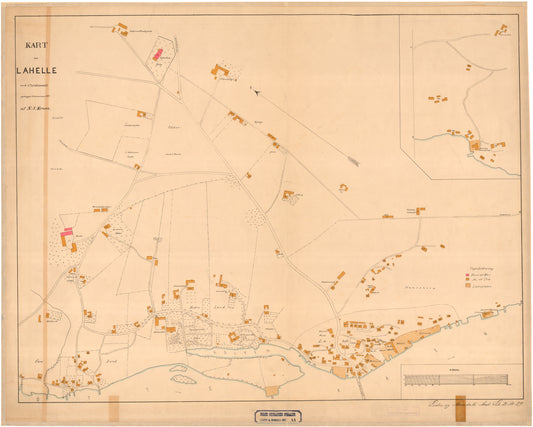 Lister og Mandals amt nr 44: Kart over Lahelle ved Christiansand: Vest-Agder