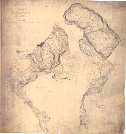 Lister og Mandals amt nr 56: Kart over Flekkefjord med omegn: Vest-Agder
