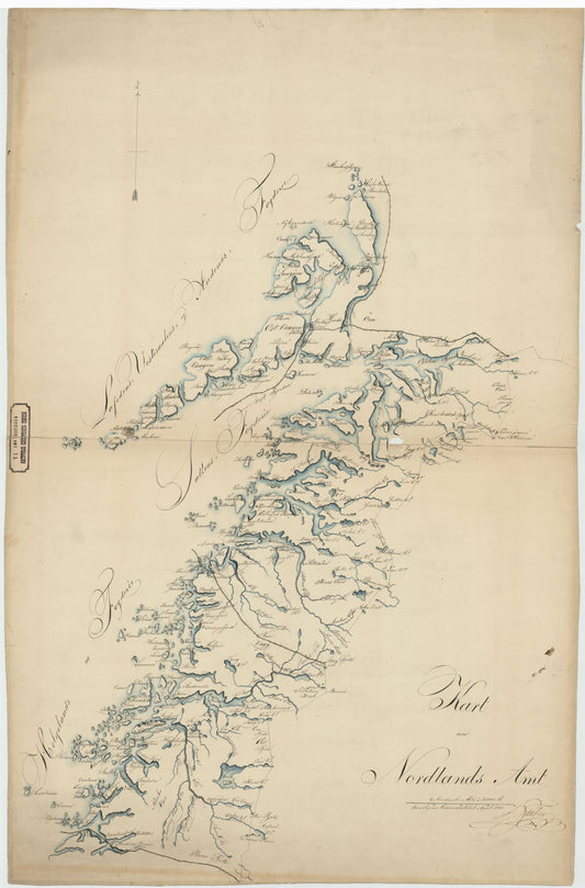 Nordlands amt nr 11: Kart over Nordlands Amt (Kopi): Nordland