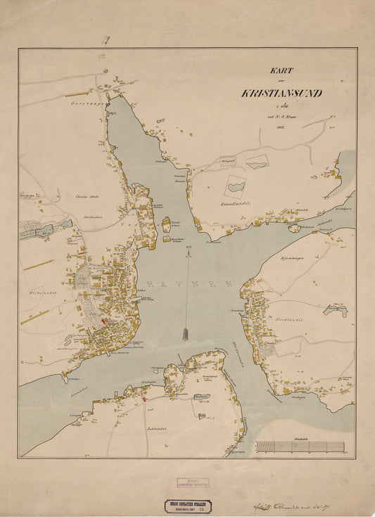 Romsdals amt nr 25: Kart over Kristiansund: Møre og Romsdal