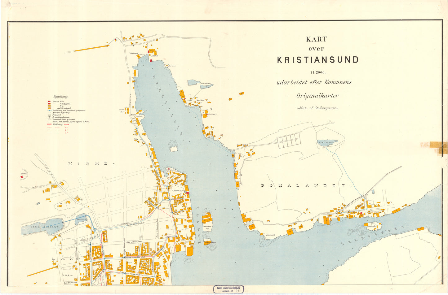 Romsdals amt nr 25a: Kart over Kristiansund: Møre og Romsdal