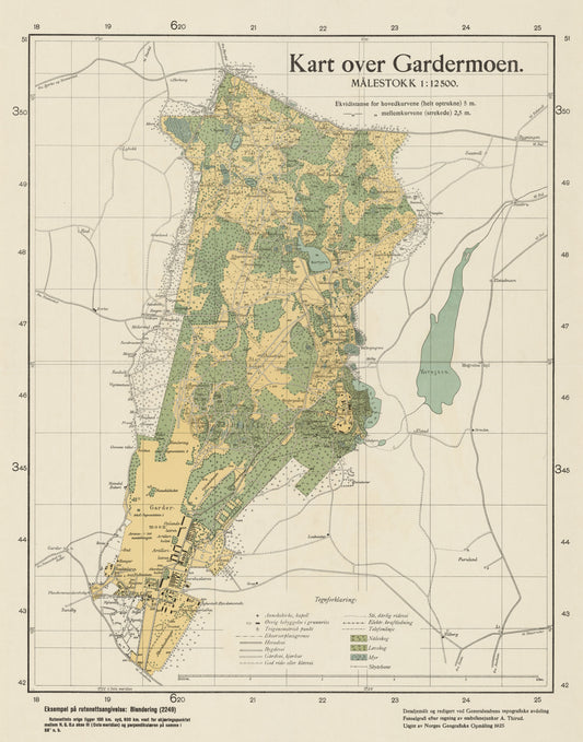 Ekserserplasskart; Kart over Gardermoen: Akershus