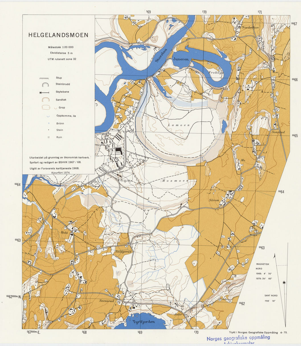 Ekserserplasskart; Helgelandsmoen: Buskerud