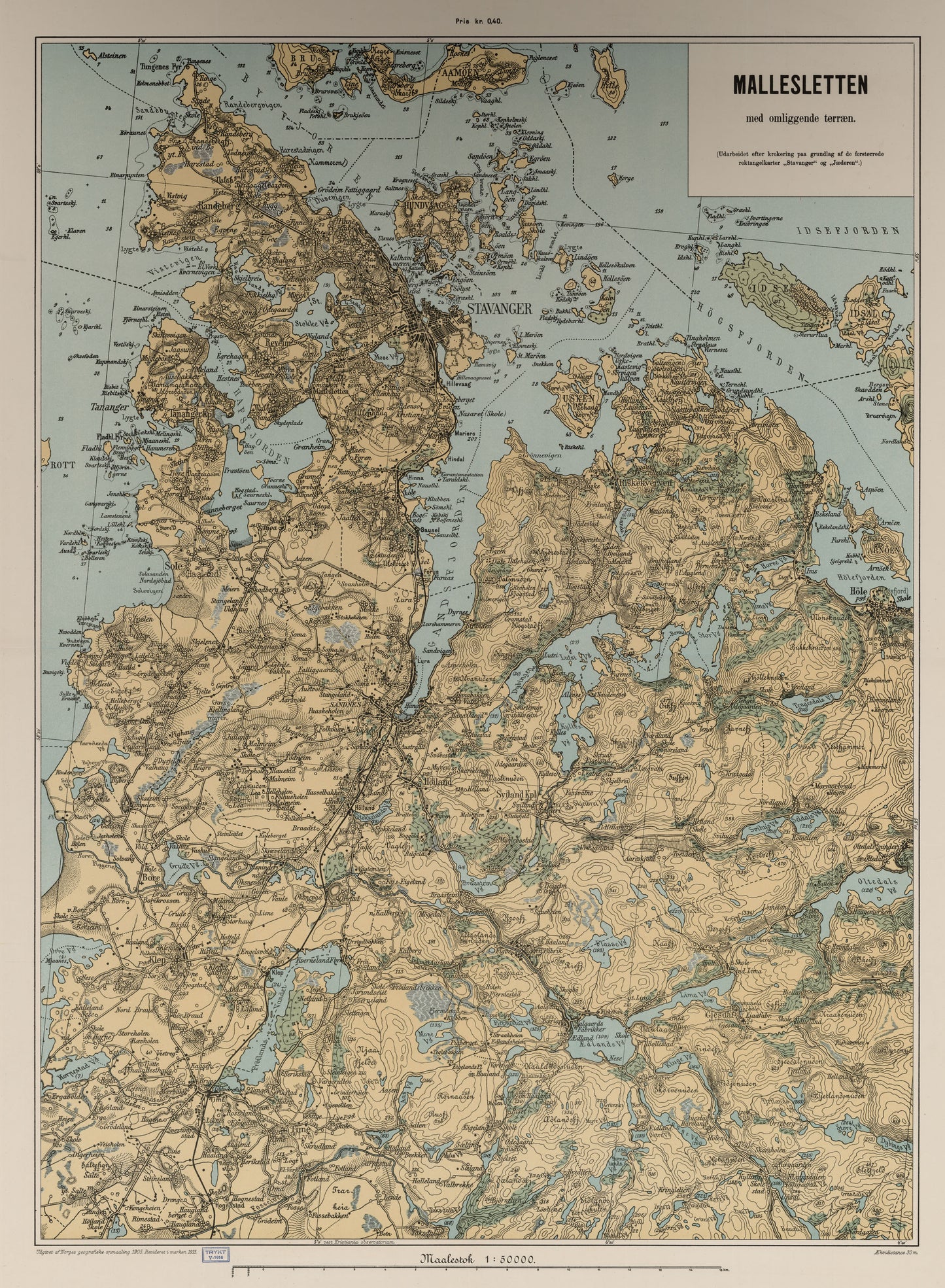 Ekserserplasskart; Mallesletten: Rogaland