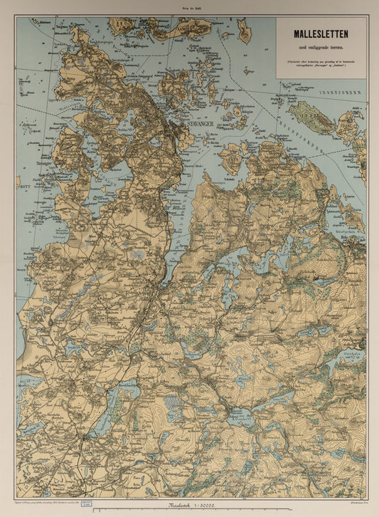 Ekserserplasskart; Mallesletten: Rogaland