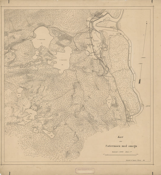Ekserserplasskart; Kart over Sætermoen med omegn: Troms