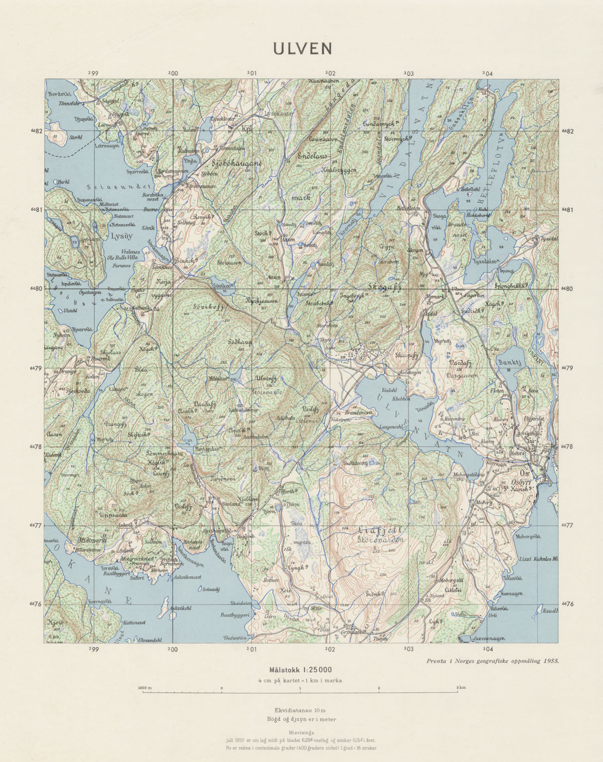 Ekserserplasskart; Ulven: Troms