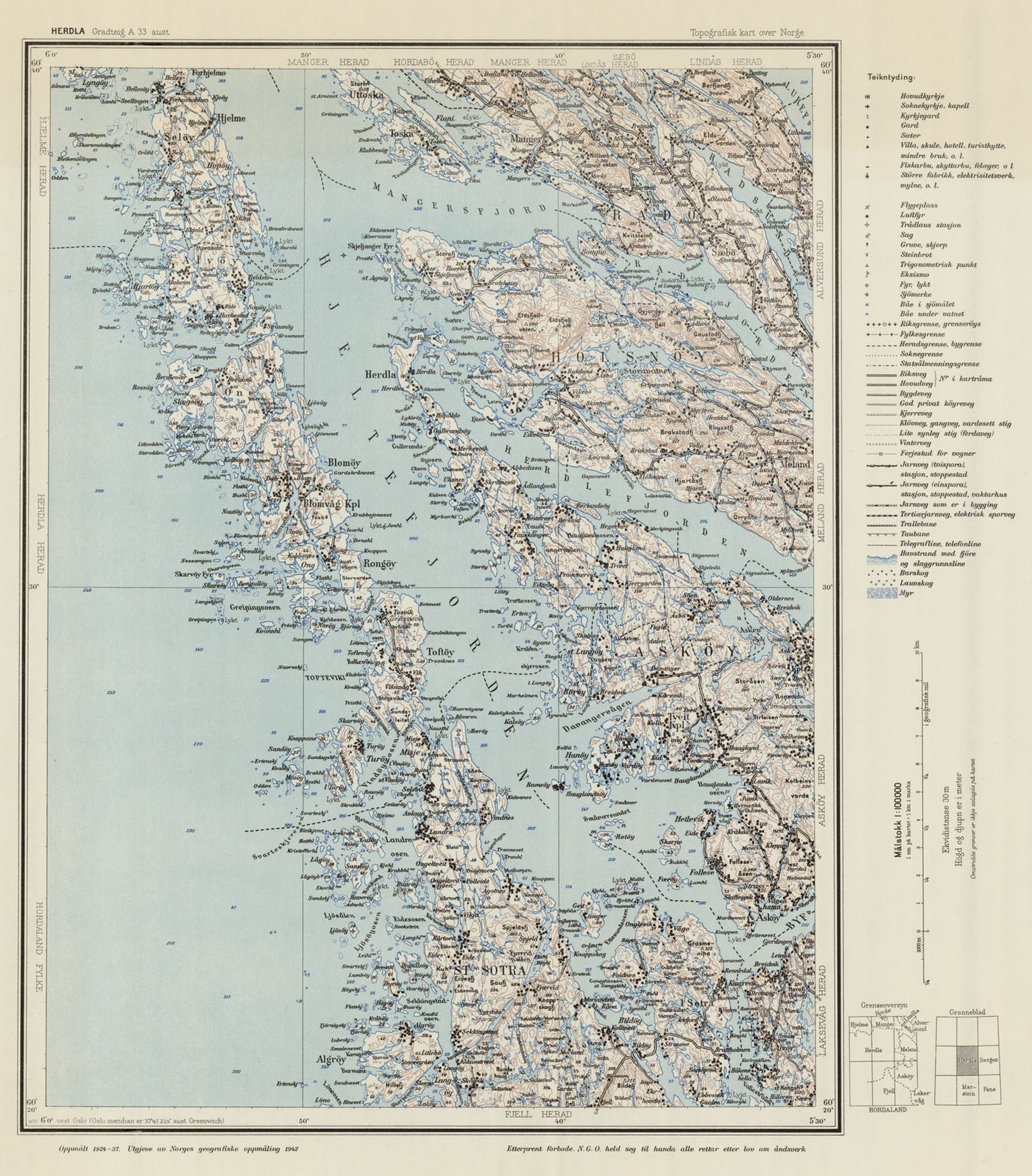 A33 aust Herdla: Hordaland