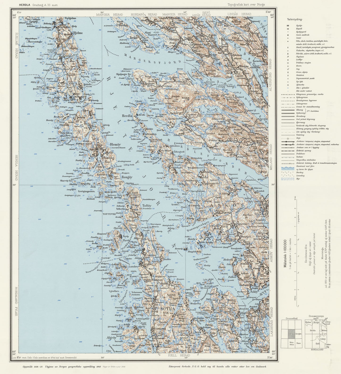 A33 aust Herdla: Hordaland