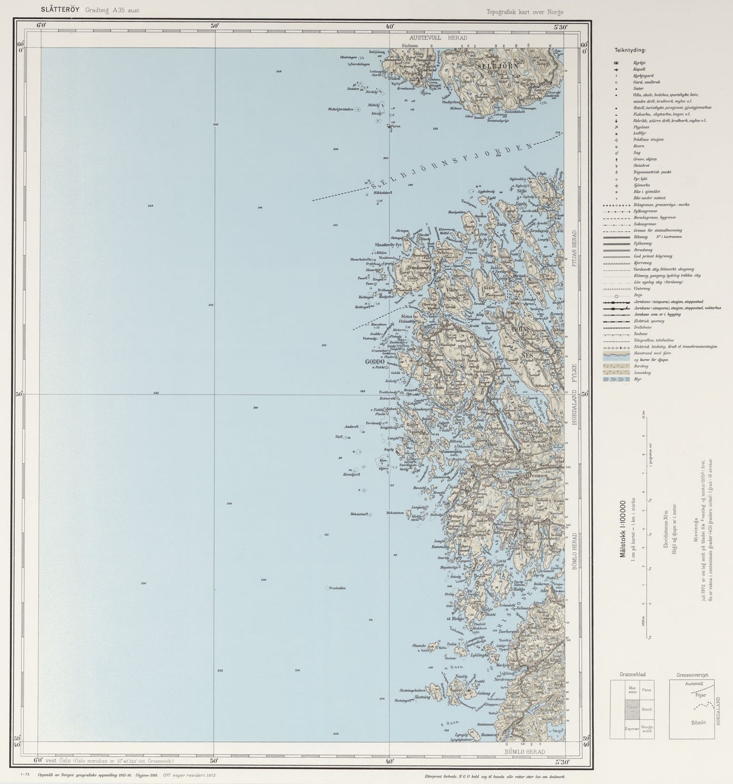 A 35 aust Slåtterøy: Hordaland