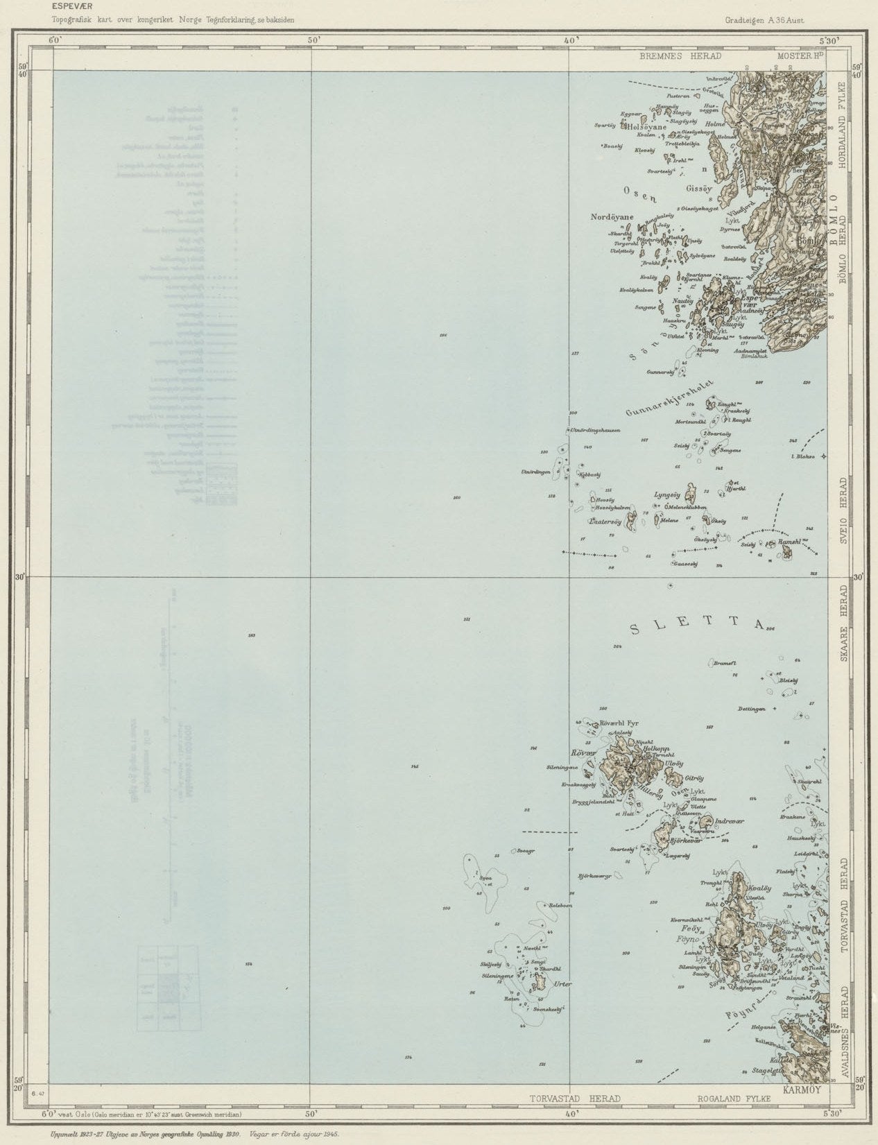 A36 aust Espevær: Hordaland | Rogaland