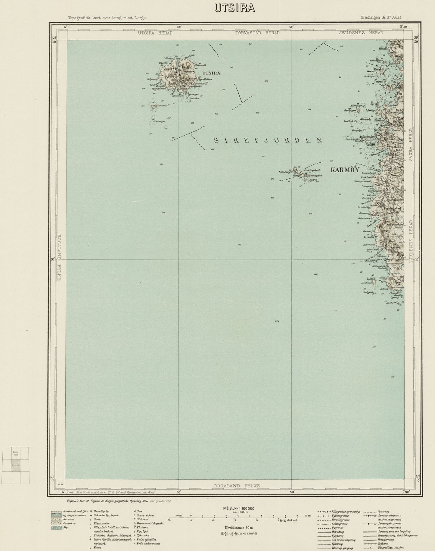 A37 aust Utsira: Rogaland