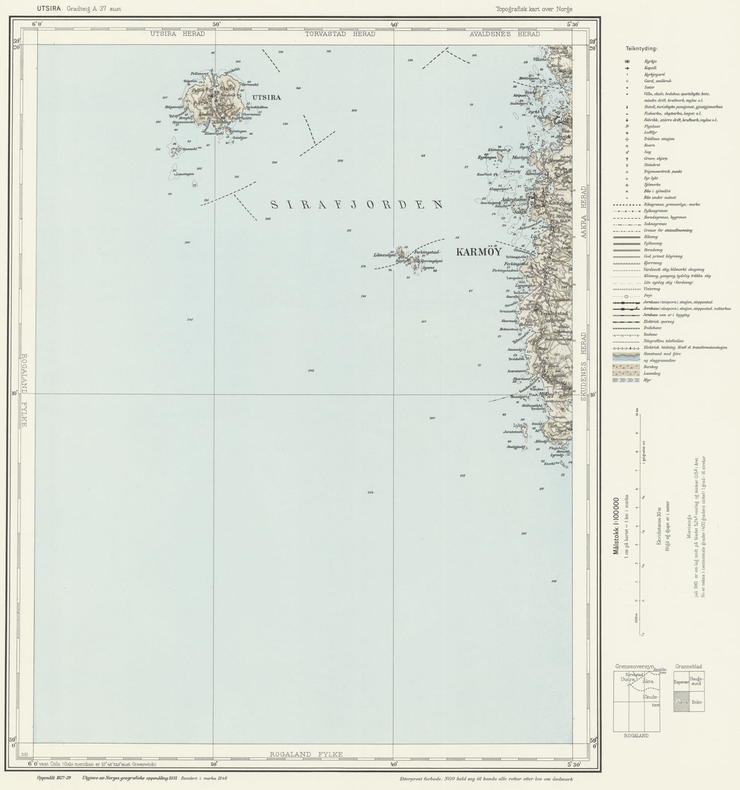 A37 aust Utsira: Rogaland