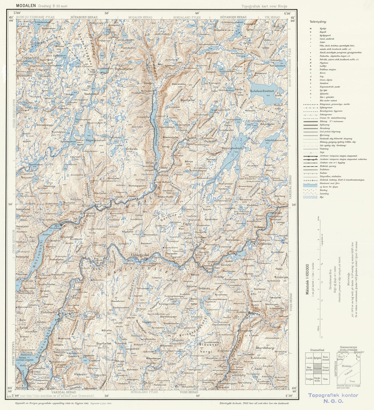 B32 aust Modalen: Hordaland | Sogn og Fjordane