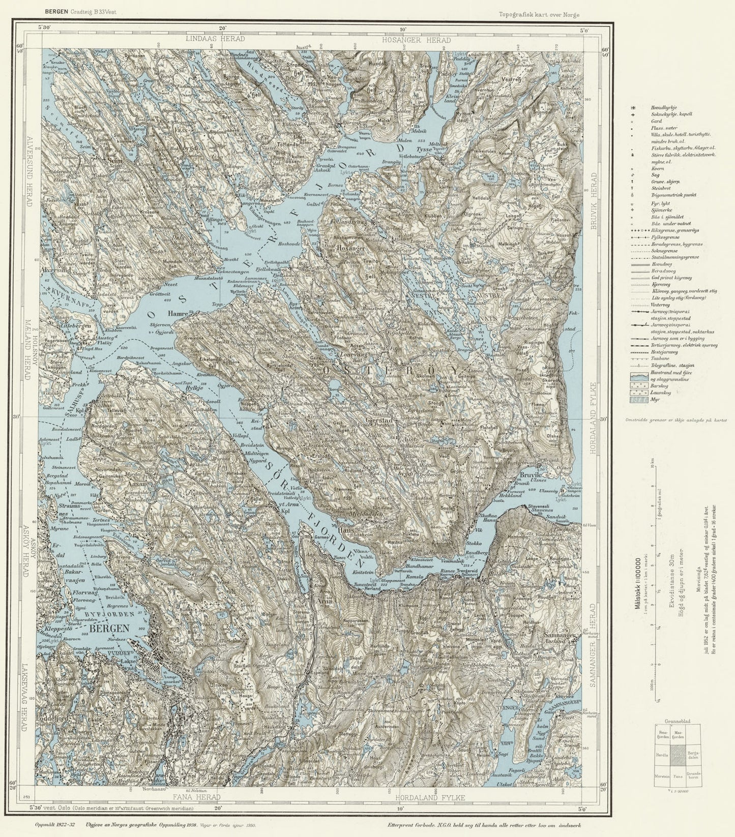 B33 vest Bergen: Hordaland