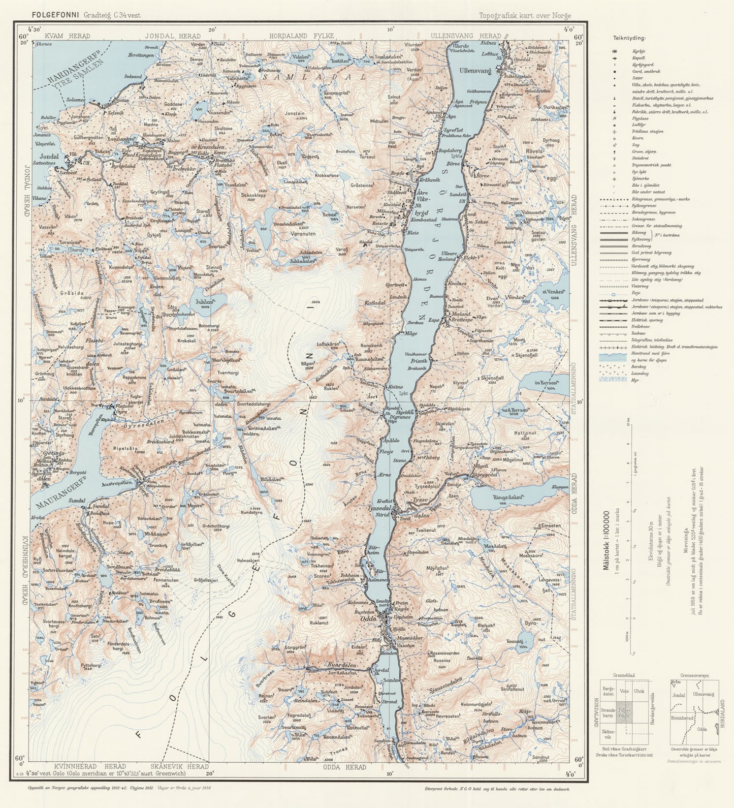 C34 vest Folgefonni: Hordaland