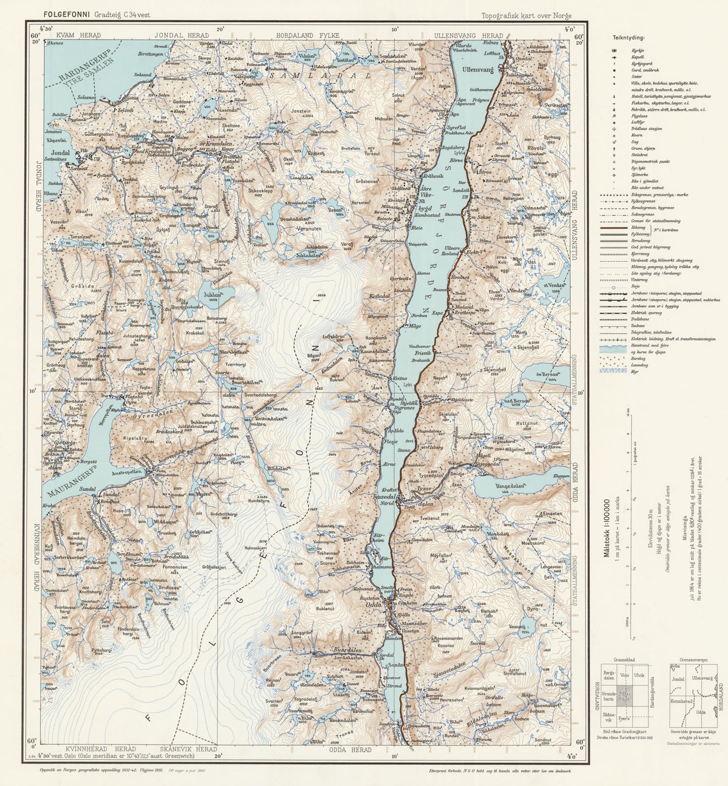 C34 vest Folgefonni: Hordaland