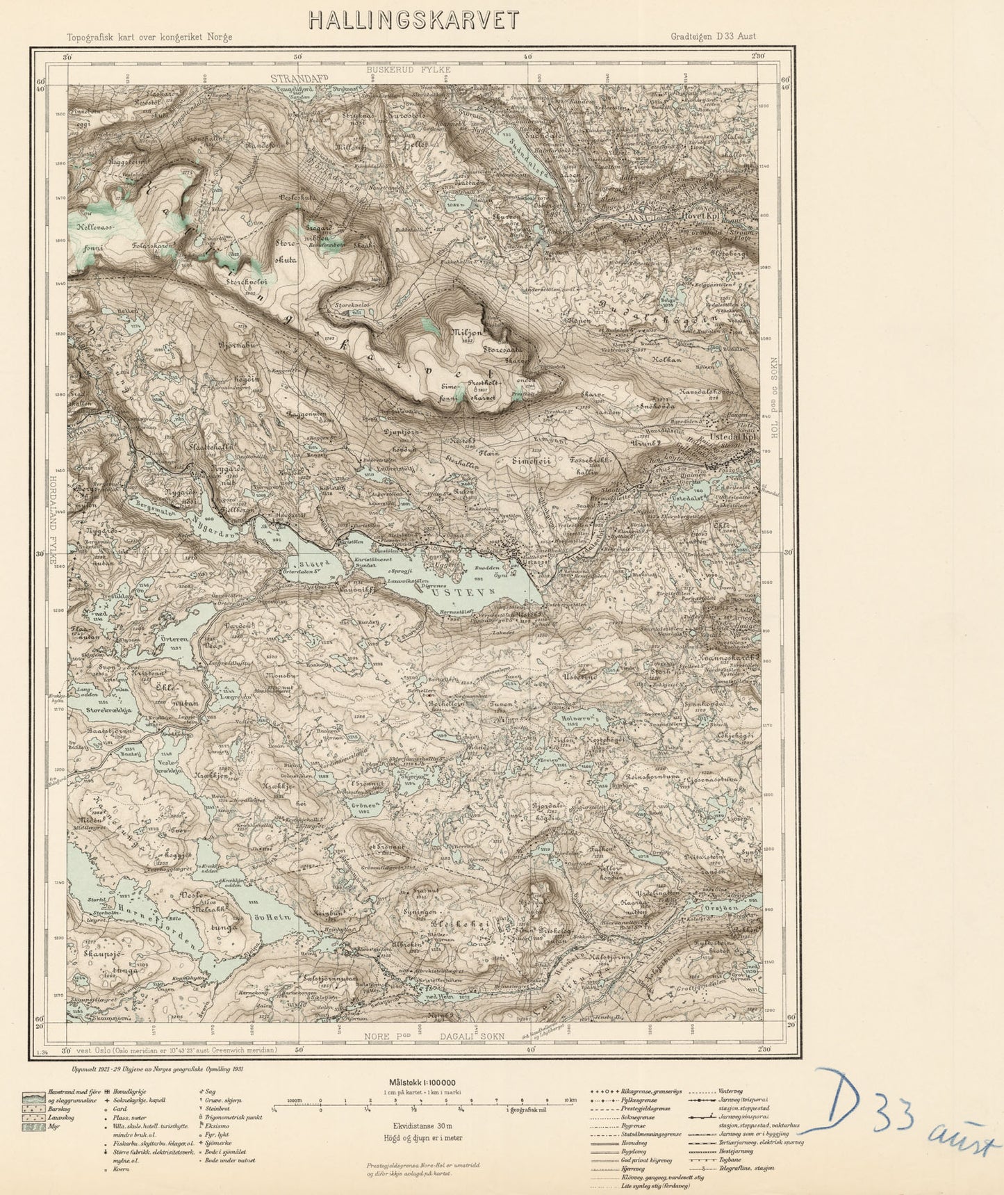 D33 aust Hallingskarvet: Buskerud