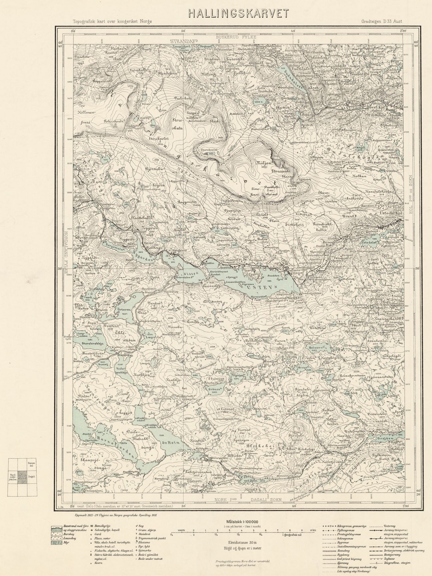 D33 aust Hallingskarvet: Buskerud