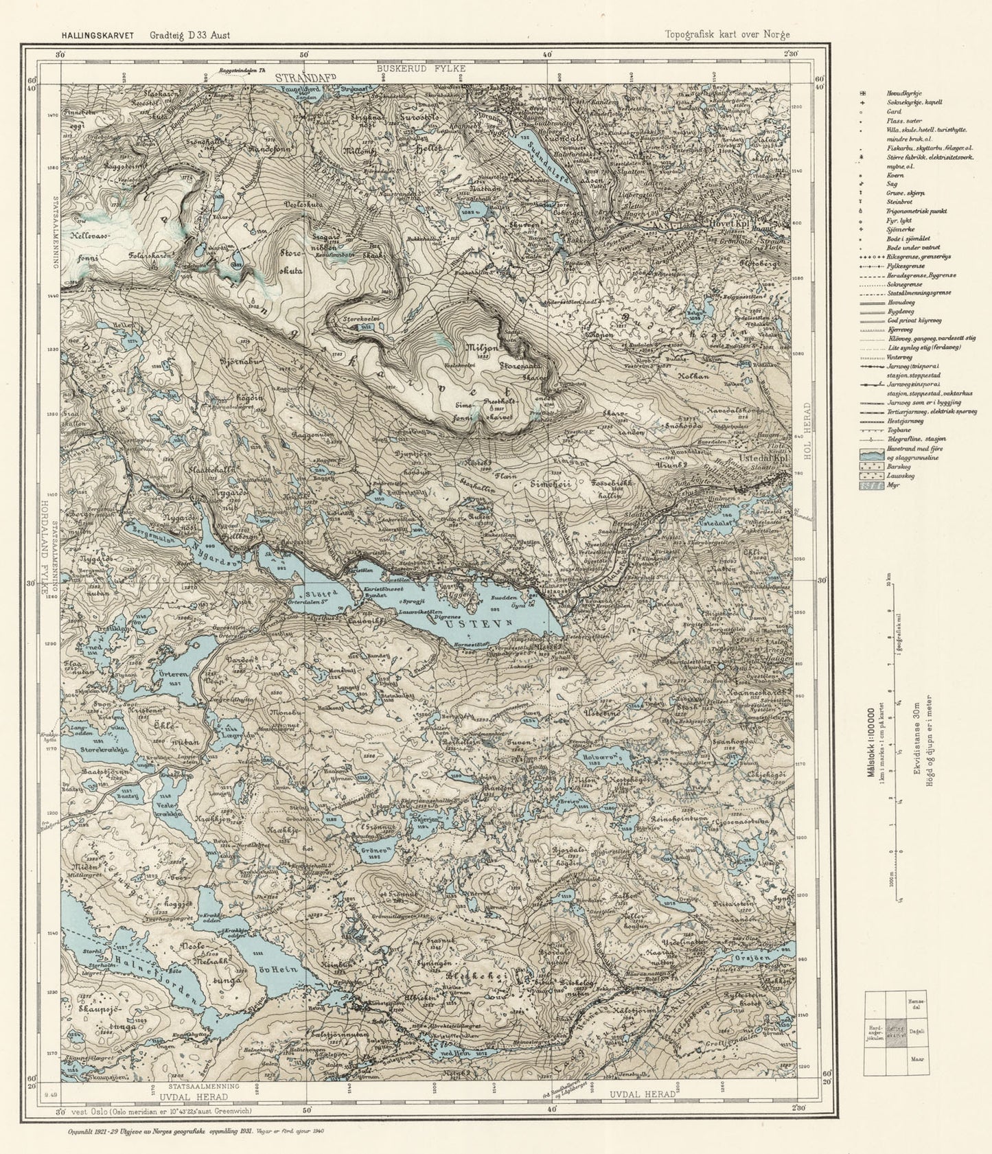 D33 aust Hallingskarvet: Buskerud