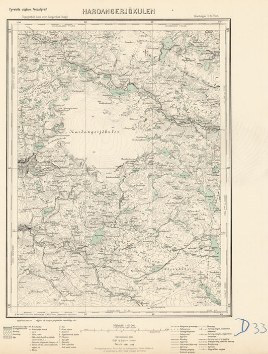 D33 vest Hardangerjøkulen: Buskerud | Hordaland