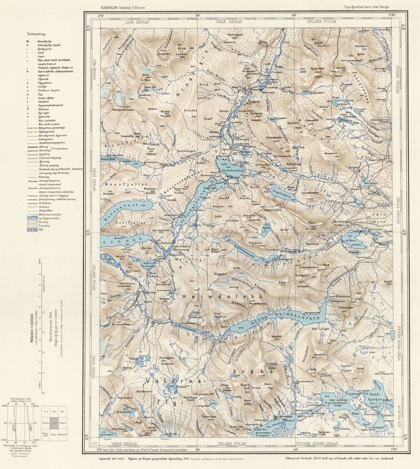 E30 aust Sjodalen: Oppland