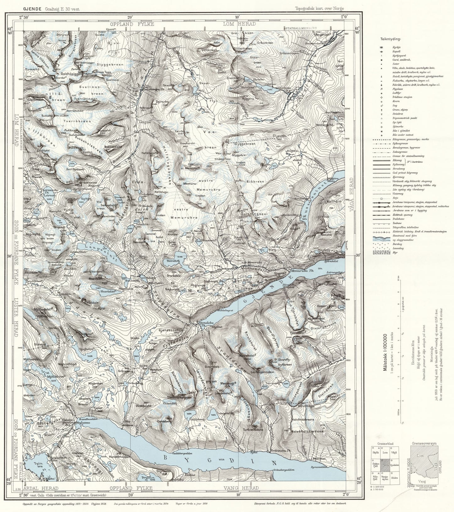 E30 vest Gjende: Oppland