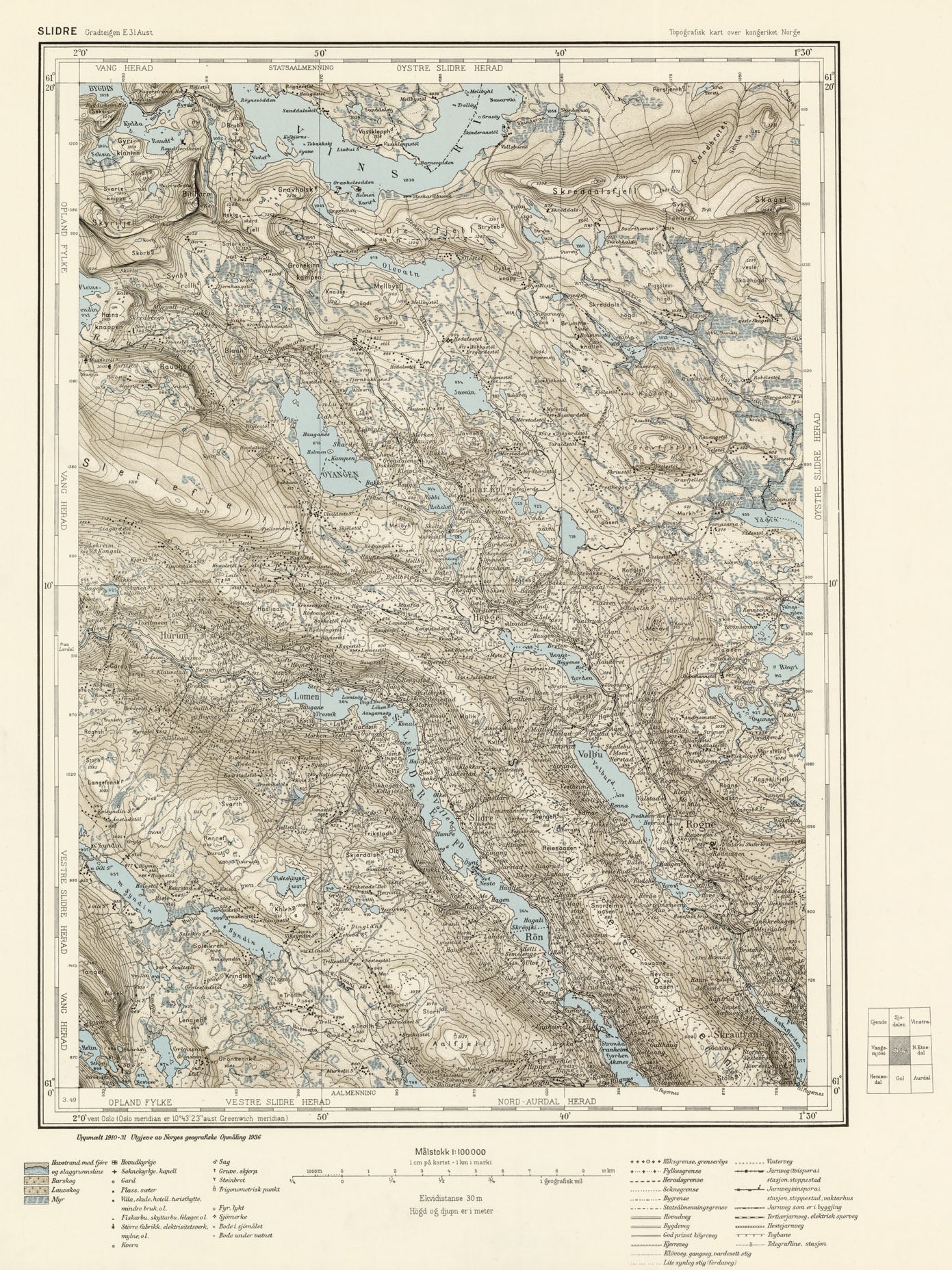 E31 aust Slidre: Oppland