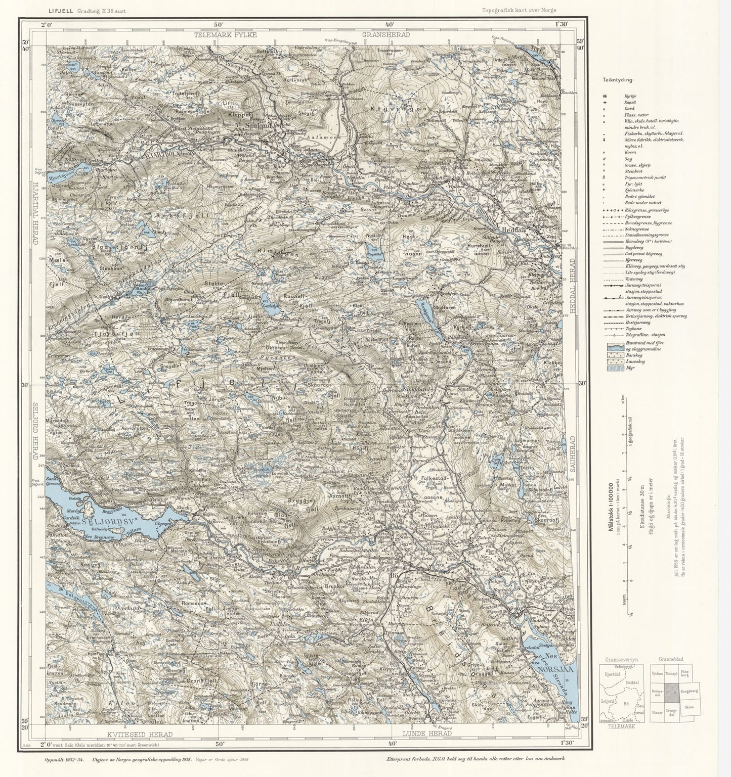 E36 aust Lifjell: Telemark