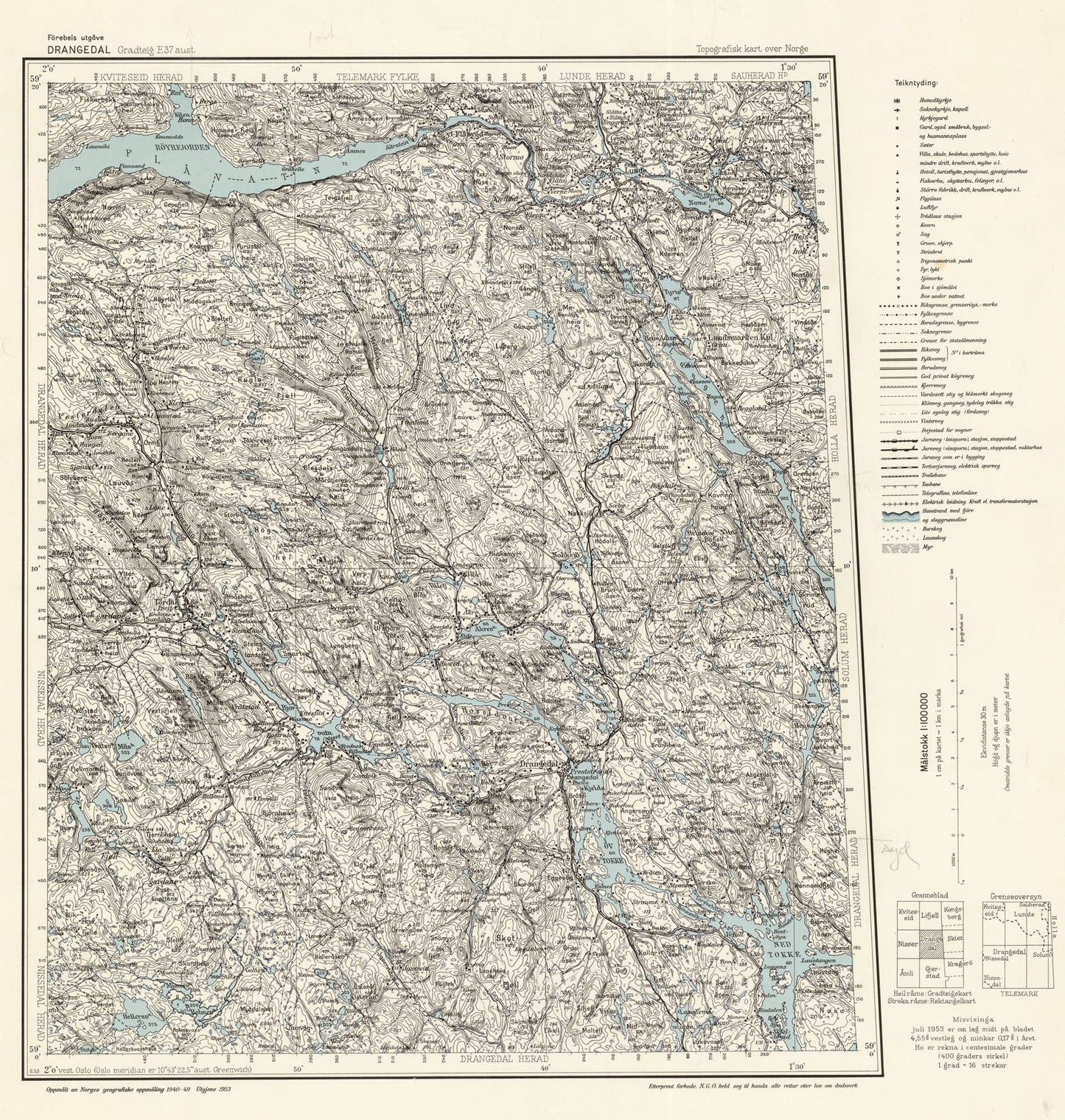 E37 aust Drangedal: Telemark