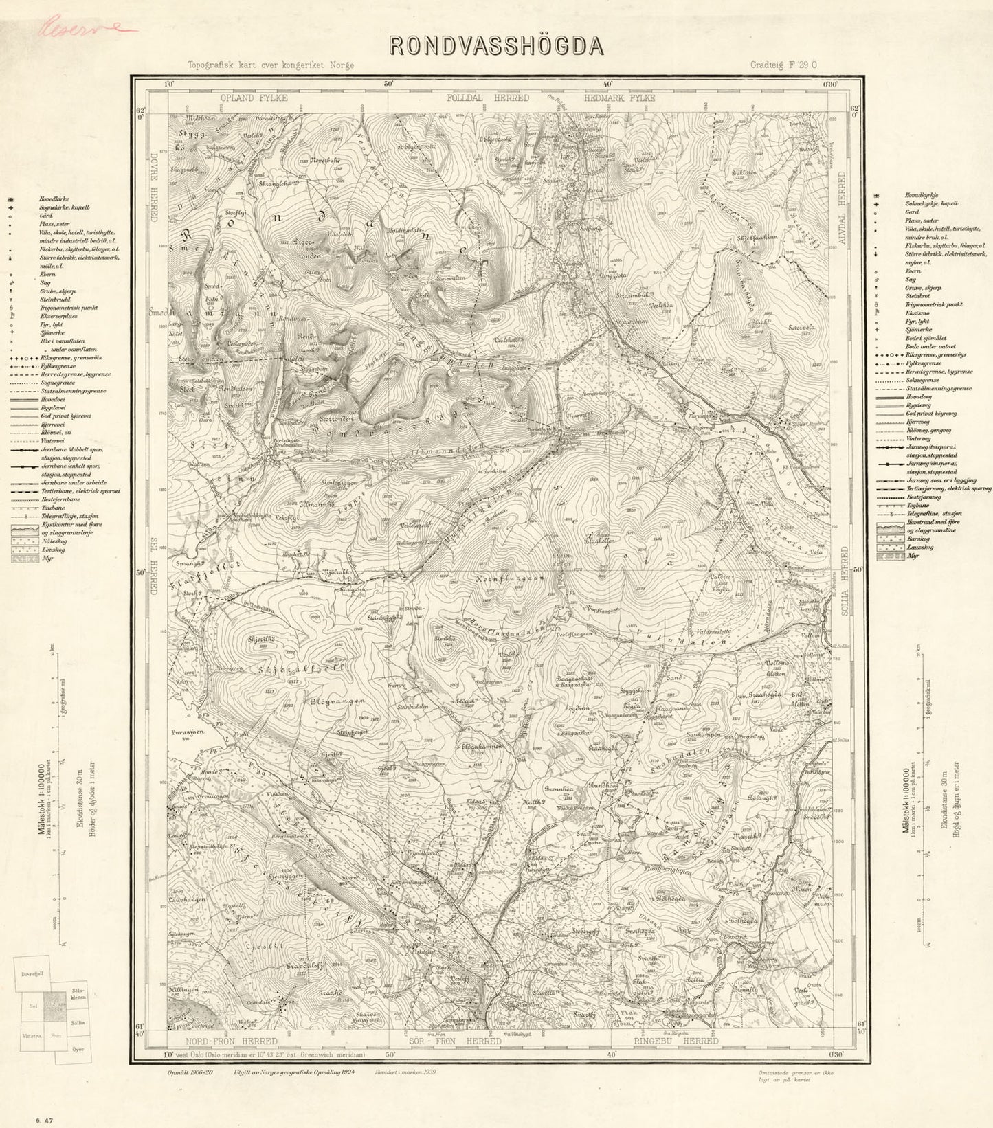 F29 aust Rondvasshøgda: Hedmark | Oppland