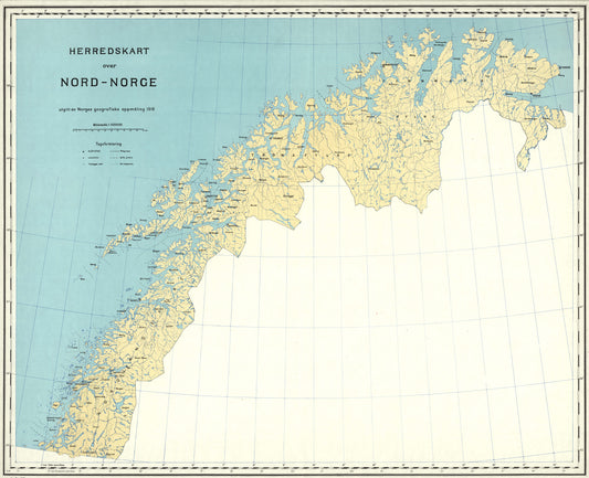 Herredskart over Nord-Norge: Norge